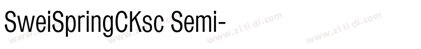 SweiSpringCKsc Semi字体转换
